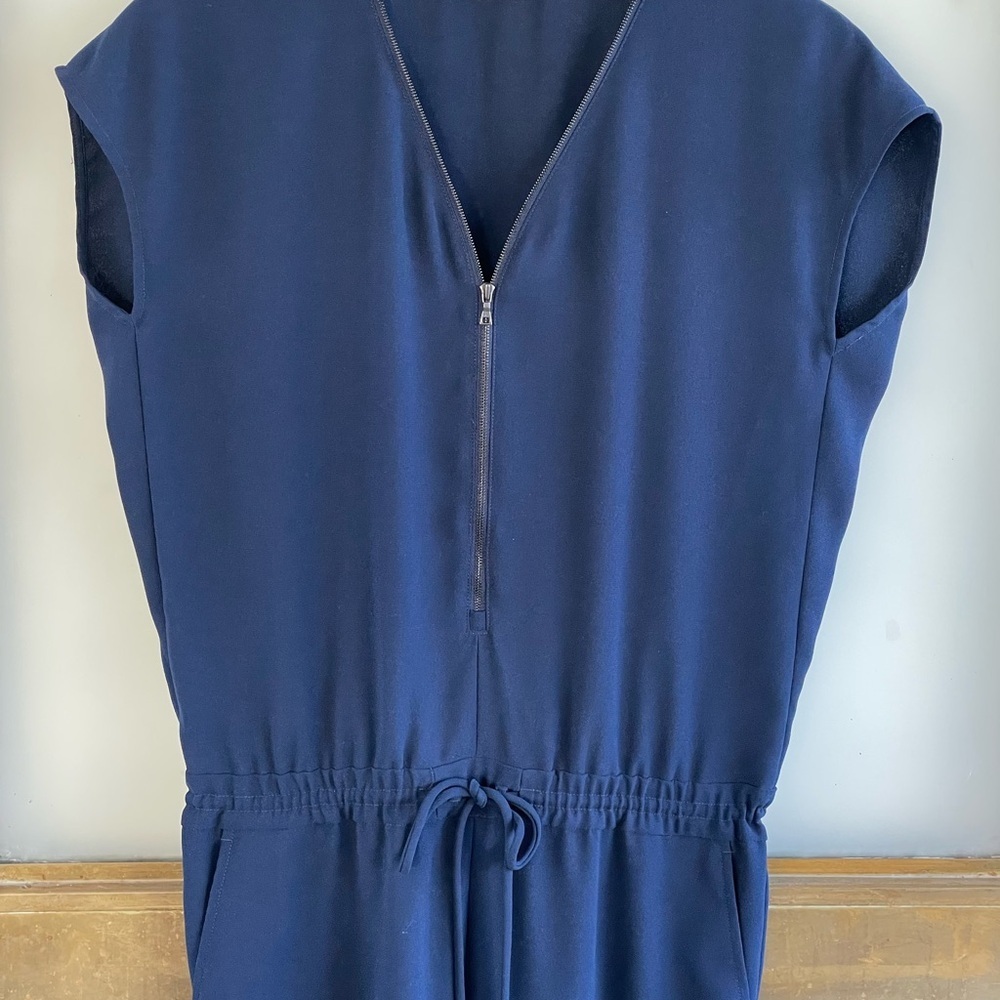 Vince Navy Blue Women's jogger short sleeve Jumpsuit - Picture 5 of 5